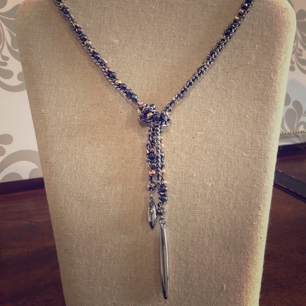 Stella and dot statement lariat necklace